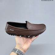 ECCO Men's Leather Slip-On Loafers in Black or Brown