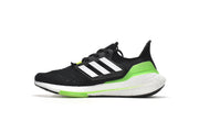 adidas UltraBoost 22 Black Solar Green Running Shoes GX6640
