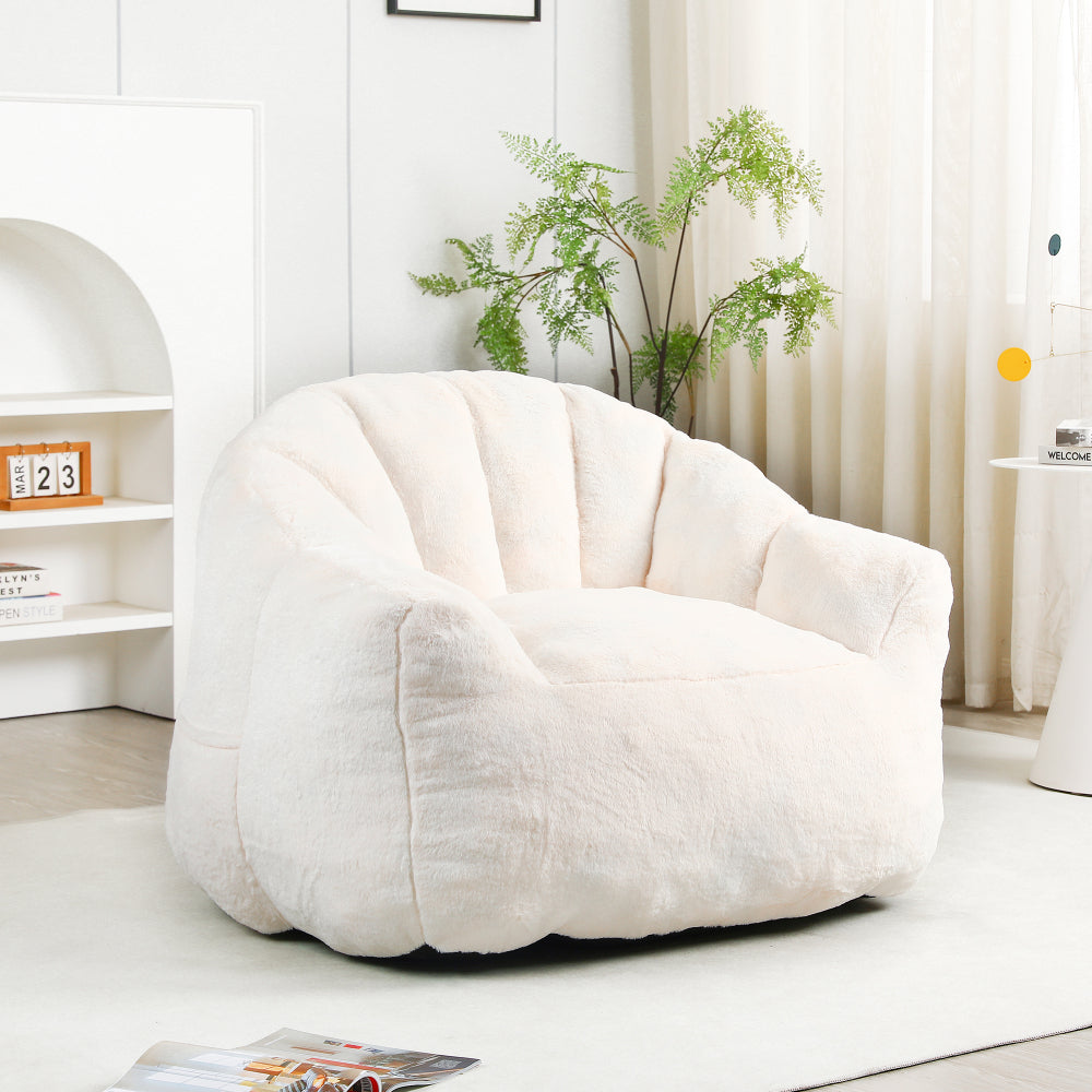 Bean Bag Chair, Bean Bag Sofa Chair with Armrests Stuffed High-Density Foam, Lazy Sofa Comfy Chairs BeanBag Chair for Adults in Living Room, Bedroom Reading