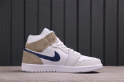 Jordan Air Jordan 1 Mid Sneakers White Navy Beige DO6726-100