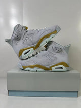 Jordan Air Jordan 6 High Sneakers White Gold Glacier Blue DQ4914-074