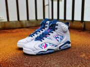 Jordan Air Jordan 6 Tie-Dye White Blue Pink Sneakers