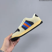 Gucci Screener Distressed Low-Top Sneakers