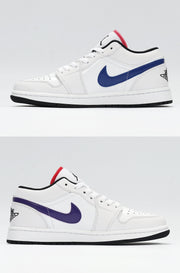Nike Air Jordan 1 Low White Multicolor Swoosh CW7009-100