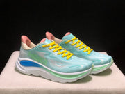 HOKA Clifton 10 Running Shoes in Aqua and Yellow
