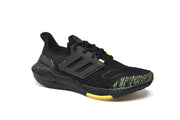 adidas UltraBoost 22 Running Shoes, Black/Solar Yellow GX5915