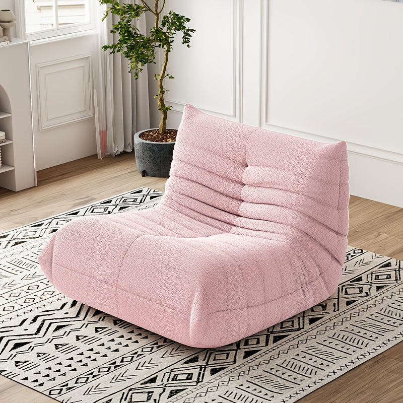 Adult Bean Bag Chair - Teddy Velvet Sofa Bed, Modern and Comfortable Lazy Sofa, Couple Sofa, Armless Cushioned Floor Chair, Suitable for A Variety Of Room Types, Game Sofa, Balcony Tatami, Multi-person Sofa Bed