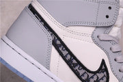 Jordan Dior x Air Jordan 1 Low Grey White Black CN8608-002