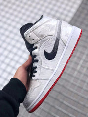 Jordan Air Jordan 1 Mid Edison Chen White Black Gold Sneakers