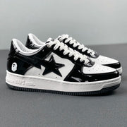 BAPE STA Low Black and White Sneakers 1H70-191-001