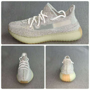 Adidas Yeezy Boost 350 V2 Knit Sneakers in Gray and Cream