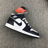 Jordan 1 Mid What The Obsidian Sneakers 554724-174