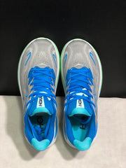 HOKA Clifton 10 Running Shoes in Gray and Blue