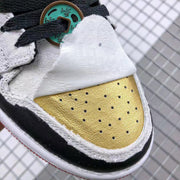 Jordan Air Jordan 1 Mid Edison Chen White Black Gold Sneakers