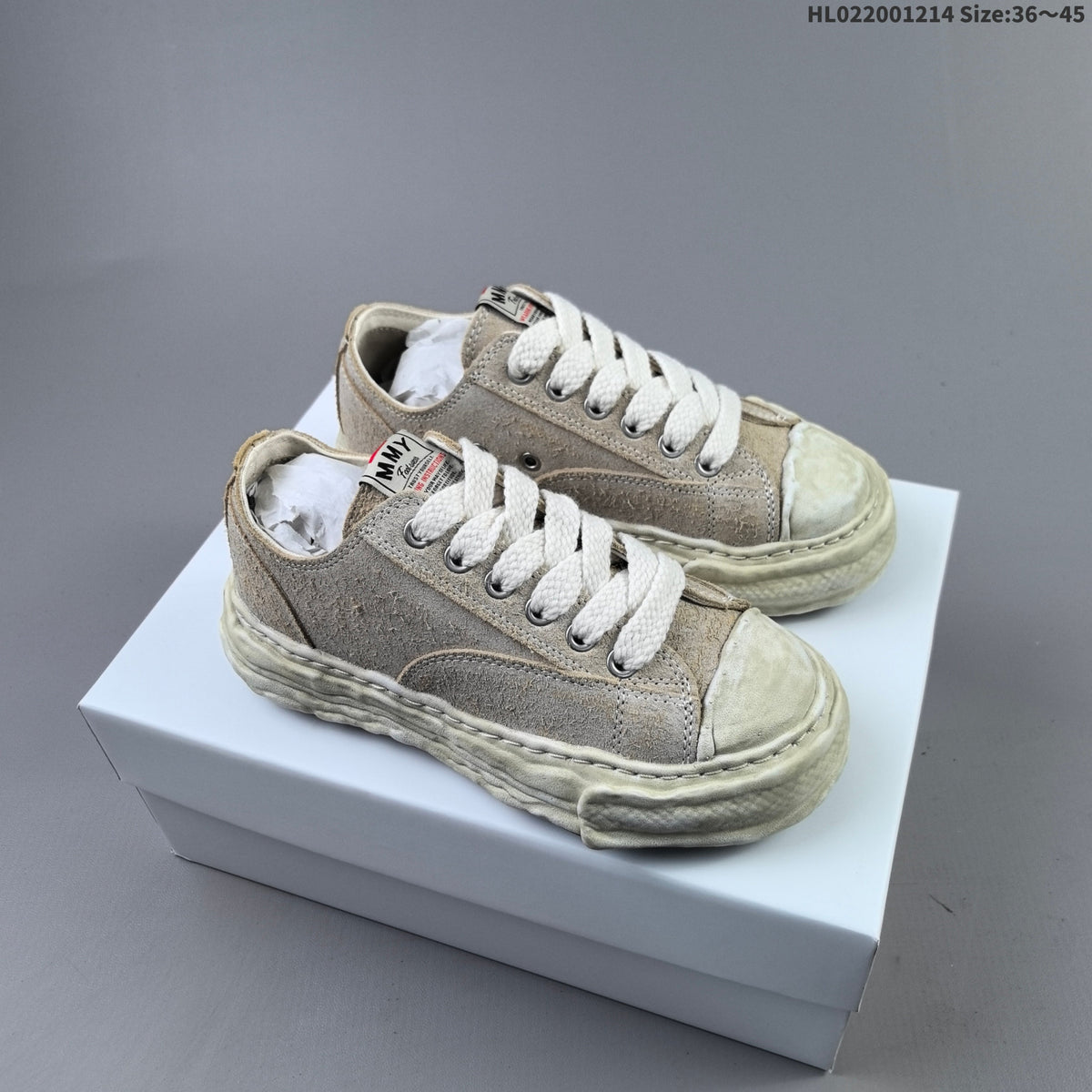 Maison Mihara Yasuhiro Original Sole Low Sneakers, Beige