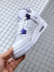 Jordan Air Jordan 4 Court Purple White and Purple Sneakers