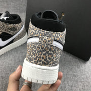 Air Jordan 1 Mid SE GS Leopard Print Sneakers BQ6931-021