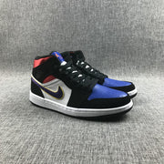 Air Jordan 1 Mid SE Black Purple Yellow Sneakers 852542-005