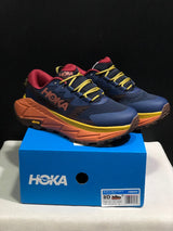 HOKA Skyline Float X Trail Sneakers Navy Orange