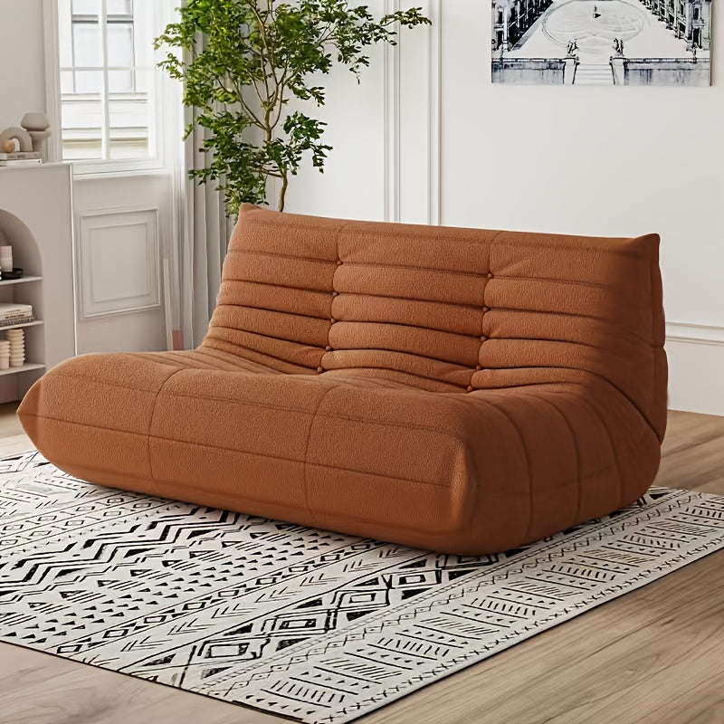 Adult Bean Bag Chair - Teddy Velvet Sofa Bed, Modern and Comfortable Lazy Sofa, Couple Sofa, Armless Cushioned Floor Chair, Suitable for A Variety Of Room Types, Game Sofa, Balcony Tatami, Multi-person Sofa Bed