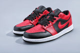 Jordan 1 Low Sneakers Black Red White