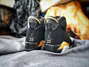 Air Jordan 6 Black and Gold High-Top Sneakers