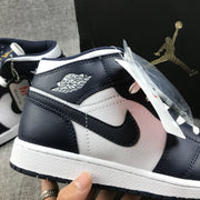 Jordan 1 Mid What The Obsidian Sneakers 554724-174