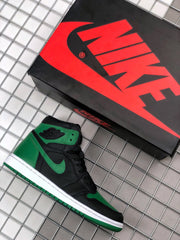 Air Jordan 1 High Pine Green Black Sneakers 555088-030