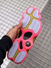 Air Jordan 13 CNY Sneakers in White, Gold and Pink