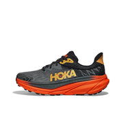 HOKA Challenger 7 Trail Running Shoes - Black and Orange