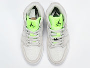 Jordan 1 High FlyEase Gray and Volt Green CV3018-001