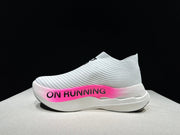 On Cloudboom Strike LS White/Pink Running Sneakers