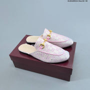 Gucci Princetown Crystal-Embellished Canvas Mule