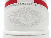 Jordan 1 Low Sneakers, Sail and Red, AO9944-161