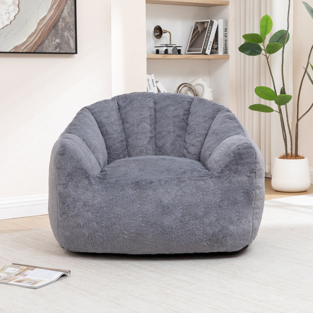 Bean Bag Chair, Bean Bag Sofa Chair with Armrests Stuffed High-Density Foam, Lazy Sofa Comfy Chairs BeanBag Chair for Adults in Living Room, Bedroom Reading