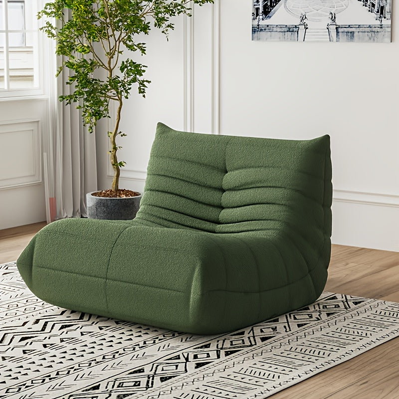 Adult Bean Bag Chair - Teddy Velvet Sofa Bed, Modern and Comfortable Lazy Sofa, Couple Sofa, Armless Cushioned Floor Chair, Suitable for A Variety Of Room Types, Game Sofa, Balcony Tatami, Multi-person Sofa Bed