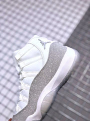 Jordan Air Jordan 11 White Glitter High-Top Sneakers