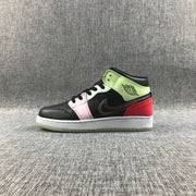 Jordan Air Jordan 1 Mid Sneakers Black Red Green Pink AV5174-076