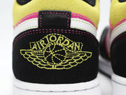 Jordan 1 Low Yellow Pink Black Sneakers CW5564-001