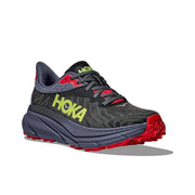 HOKA Challenger 7 Trail Running Shoes – Black, Red & Gray