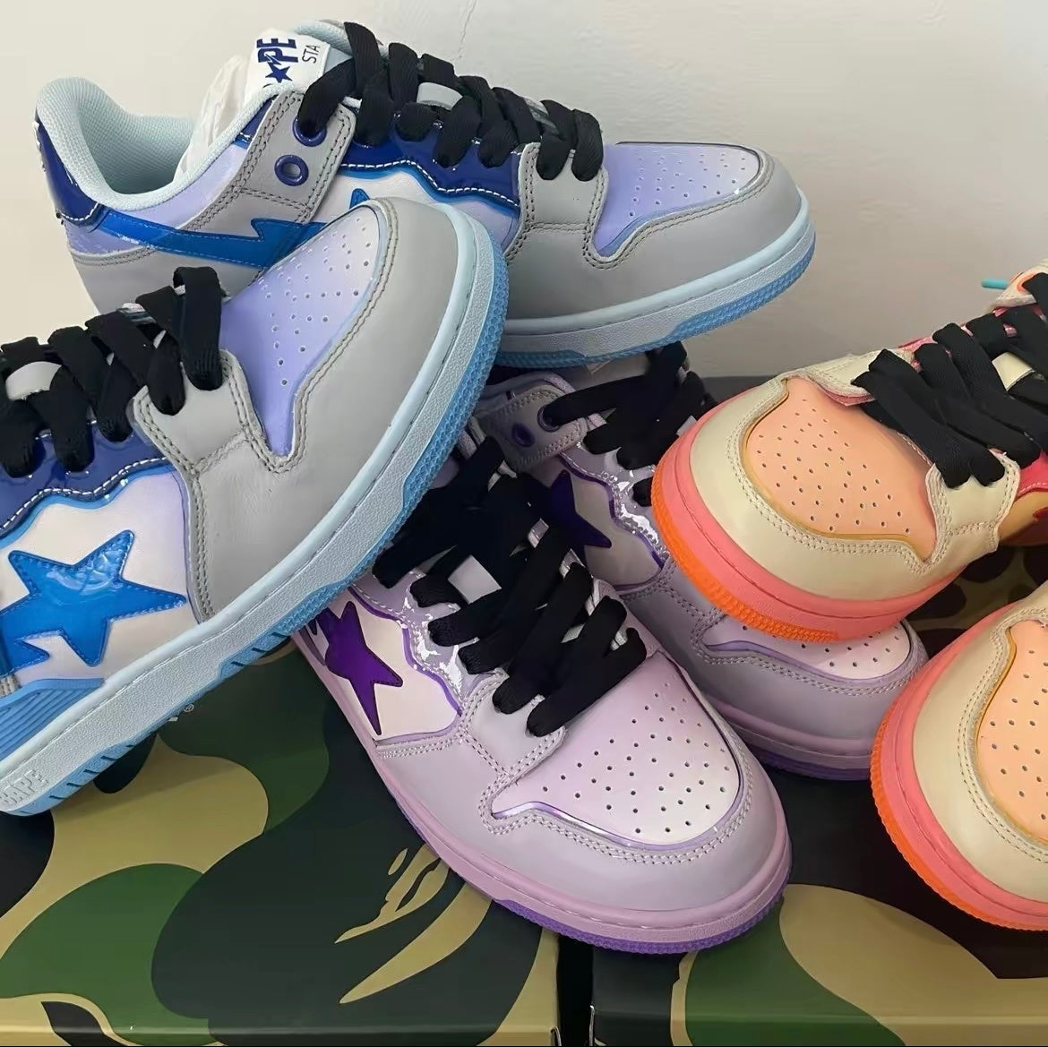 A BATHING APE BAPE SK8 STA Blue Gradient Sneakers W291002
