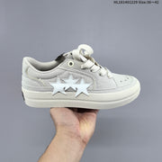 AMIRI Star Low-Top Sneakers with Leopard Print Details