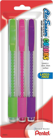 Clic Eraser Colors - Assorted 3-pack