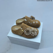 GG-CC Firework Embellished Brown Mule Clogs