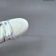 Louis Vuitton White Low-Top Sneakers with Blue Accents
