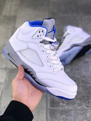 Air Jordan 5 Stealth 2.0 White Blue Sneakers 440888-140