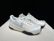 On The Roger Advantage Pro White and Beige Court Sneakers