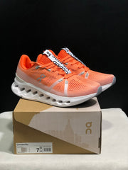 On Cloudsurfer Running Shoes in Coral and White