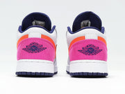 Nike Air Force 1 Low Sneakers, White Pink Orange 554723-502