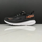 HOKA Clifton 9 Black and Gold Running Shoes